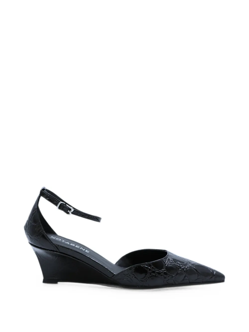 Notabene Crocodile-Effect Wedge Sandals | 36