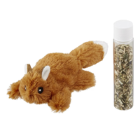 Frisco Squirrel Plush Cat Toy with Refillable Catnip