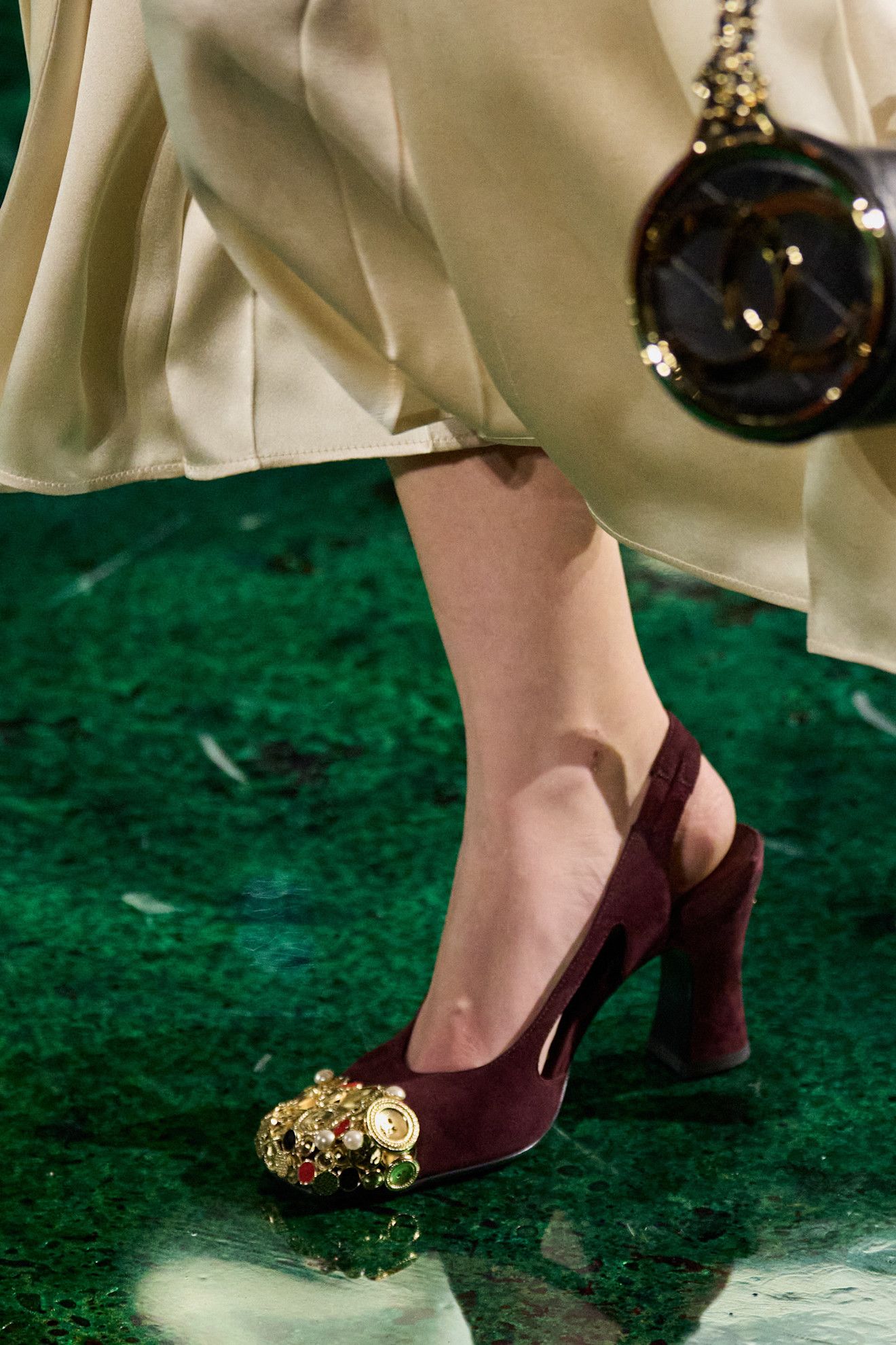 Chanel S/S 27 runway, embellished shoes
