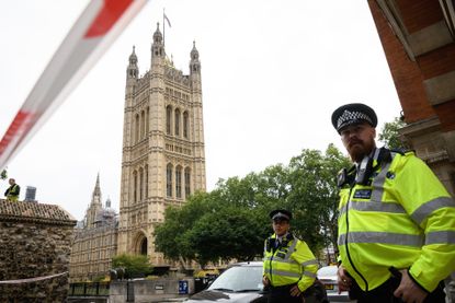 Police outside of the Houses of Parliament