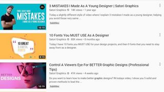 Satori Graphics youtube channel thumbnails