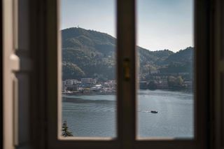 View from window overlooking Lake Como