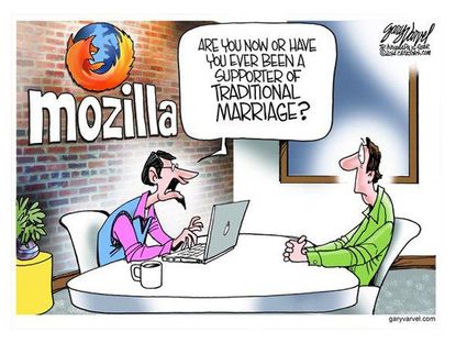 Editorial cartoon Firefox gay marriage