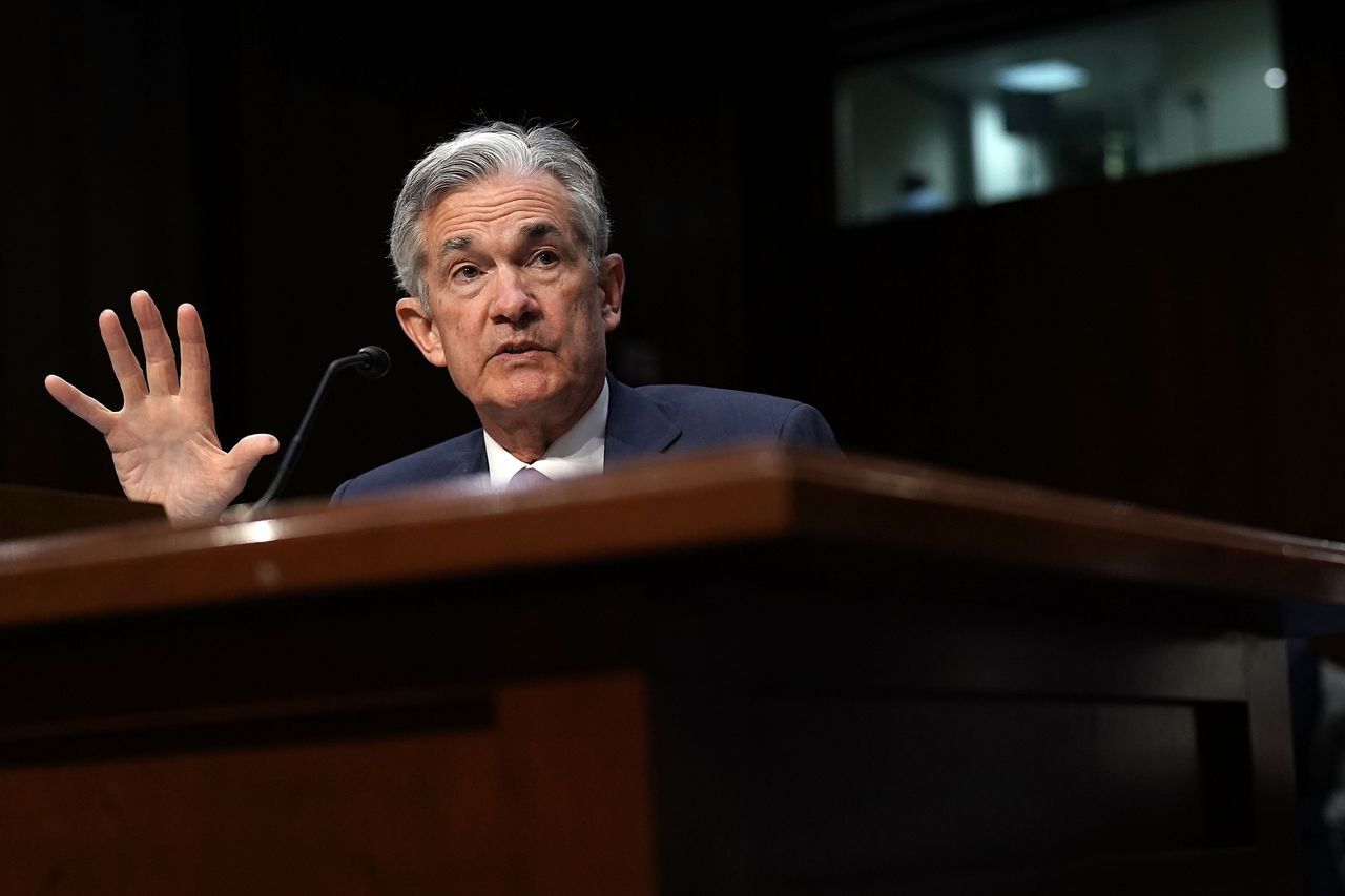 Fed Chairman Jerome Powell at a Senate hearing