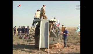 Soyuz Processed After Landing, May 13, 2014