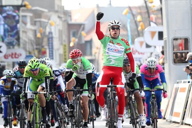 For the second straight year Alexander Kristoff (Katusha) wins a stage at Three Days of De Panne.