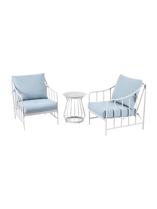 Aubrey 3-Piece Metal Outdoor Chat Set