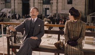 kenneth branagh and daisy ridley in murder on the orient express boat scene