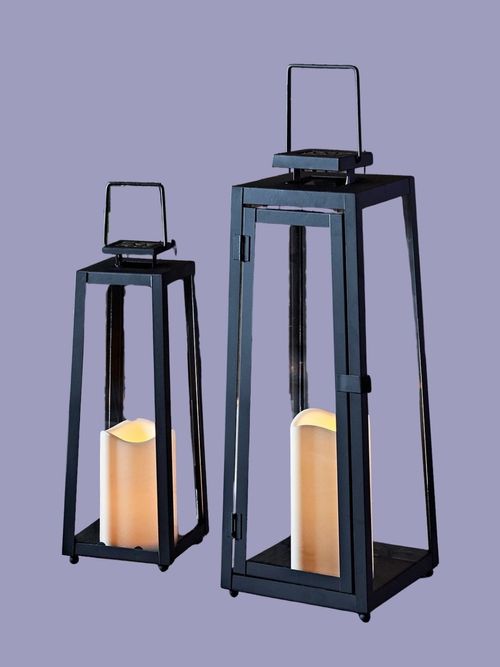 Porto Solar Metal Lantern Bundle