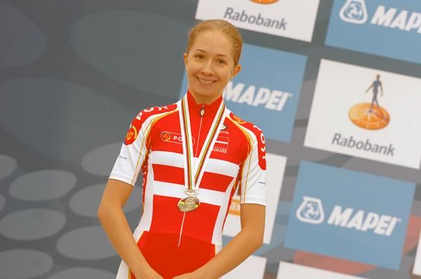 Cecilie Uttrup Ludwig (Denmark) finsished in second place for the Junior women's time trial championship.