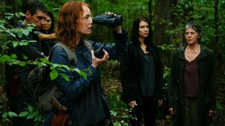 Maggie and Carol kidnapped in The Walking Dead.