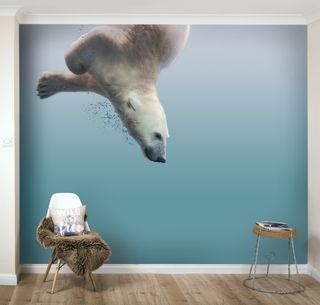 Polar bear wall mural