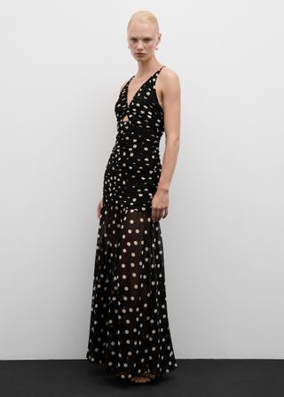 Polka Dots Draped Dress