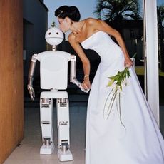 woman marrying robot