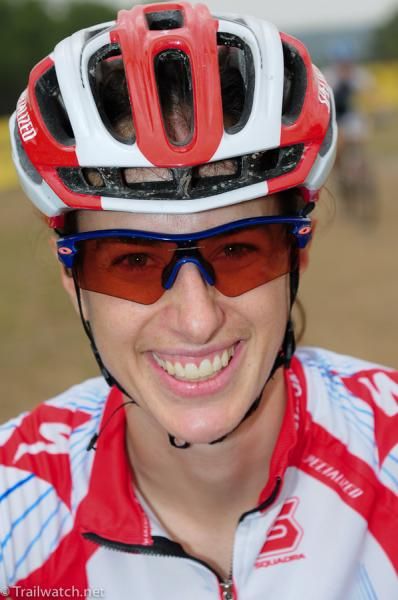 Lea Davison (Specialized) starting the race as the Pro-XCT series leader