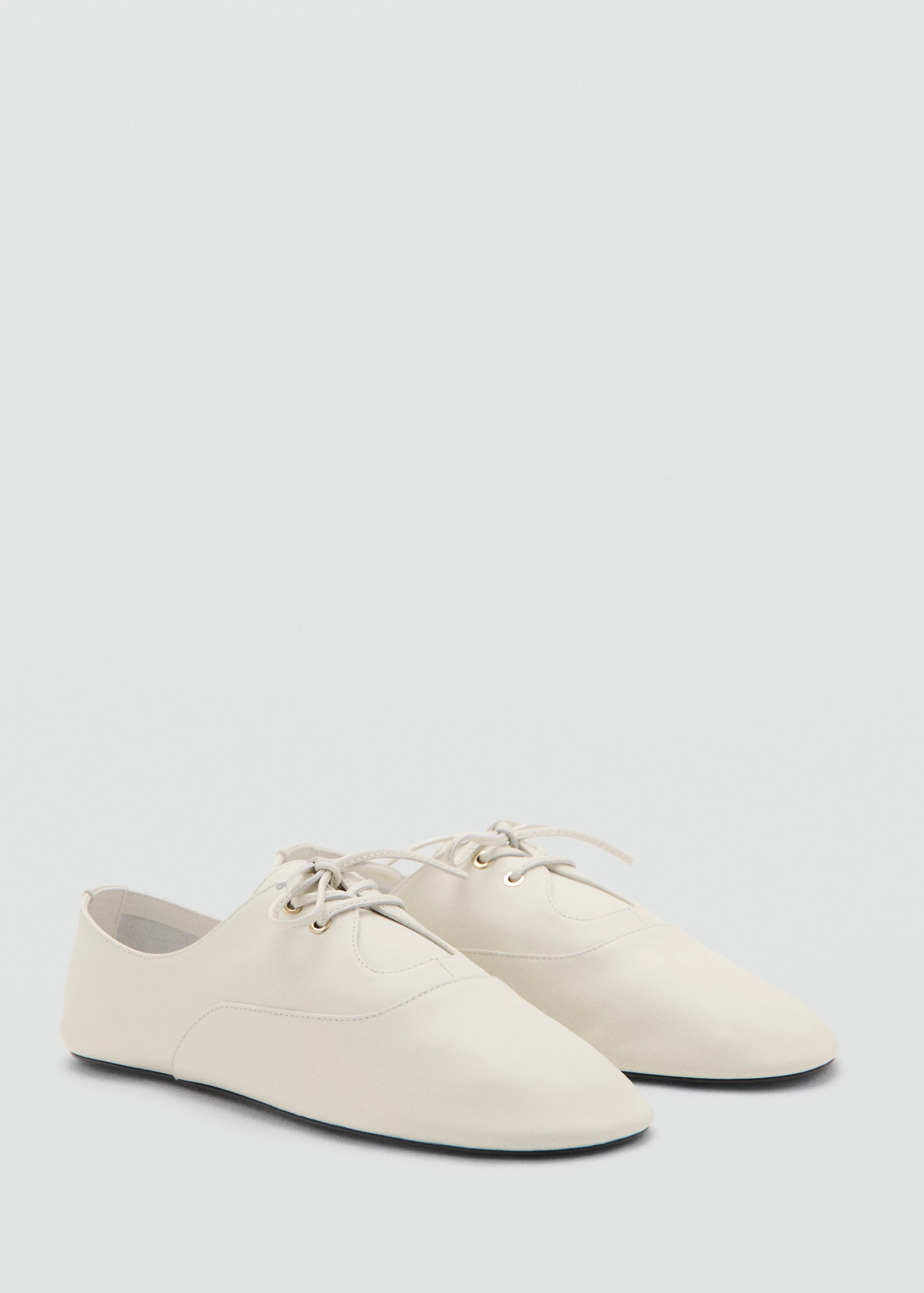 Lace-Up Leather Shoes - Women | Mango Usa