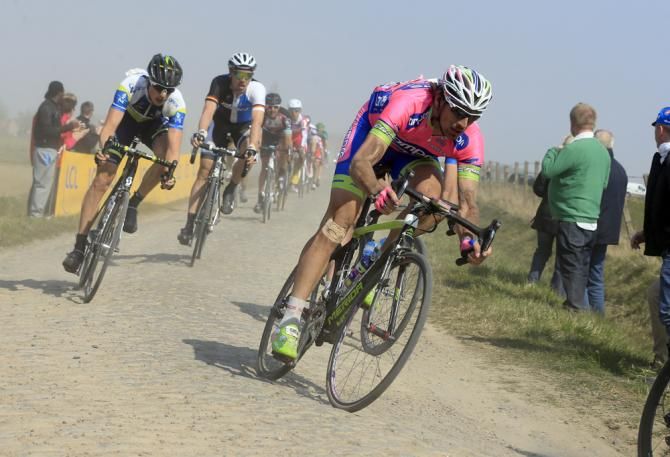 Filippo Pozzato (Lampre - Merida) struggled all day
