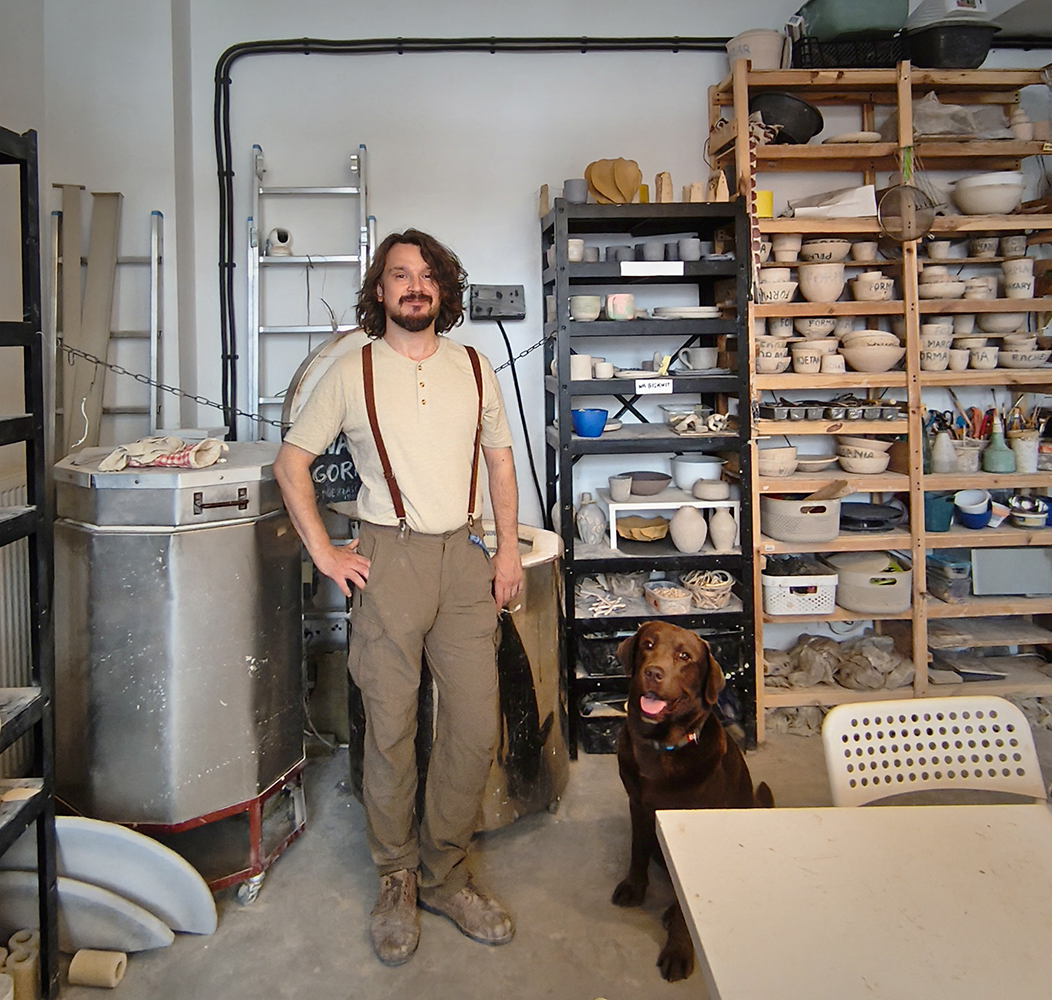 digital art trends; a man in a pottery studio