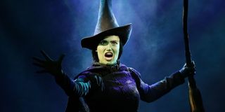 Idina Menzel as Elphaba on stage broadway in Wicked