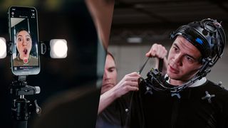 MetaHuman Animator; people in a mocap studio