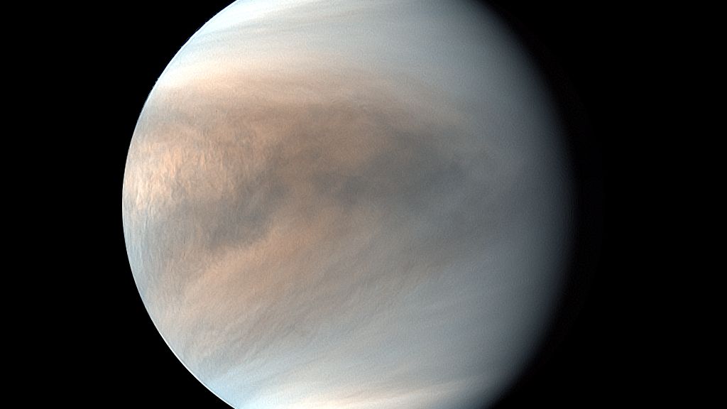 A gassy planet, Venus dayside synthesized false color image by UVI (2018 Mar 30)