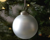 Matte silver bauble, The White Company