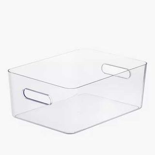 clear plastic storage box with handles from John Lewis