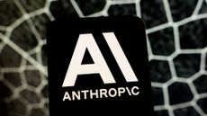 An image of the Anthropic logo on a cell phone. 
