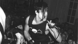Glenn Danzig performing onstage with the Misfits in the early 80s