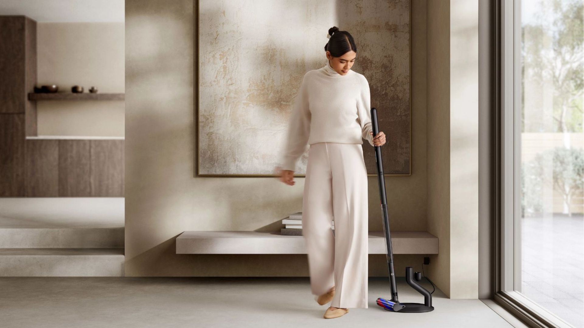 The Dyson PencilVac Vacuum being used in the home