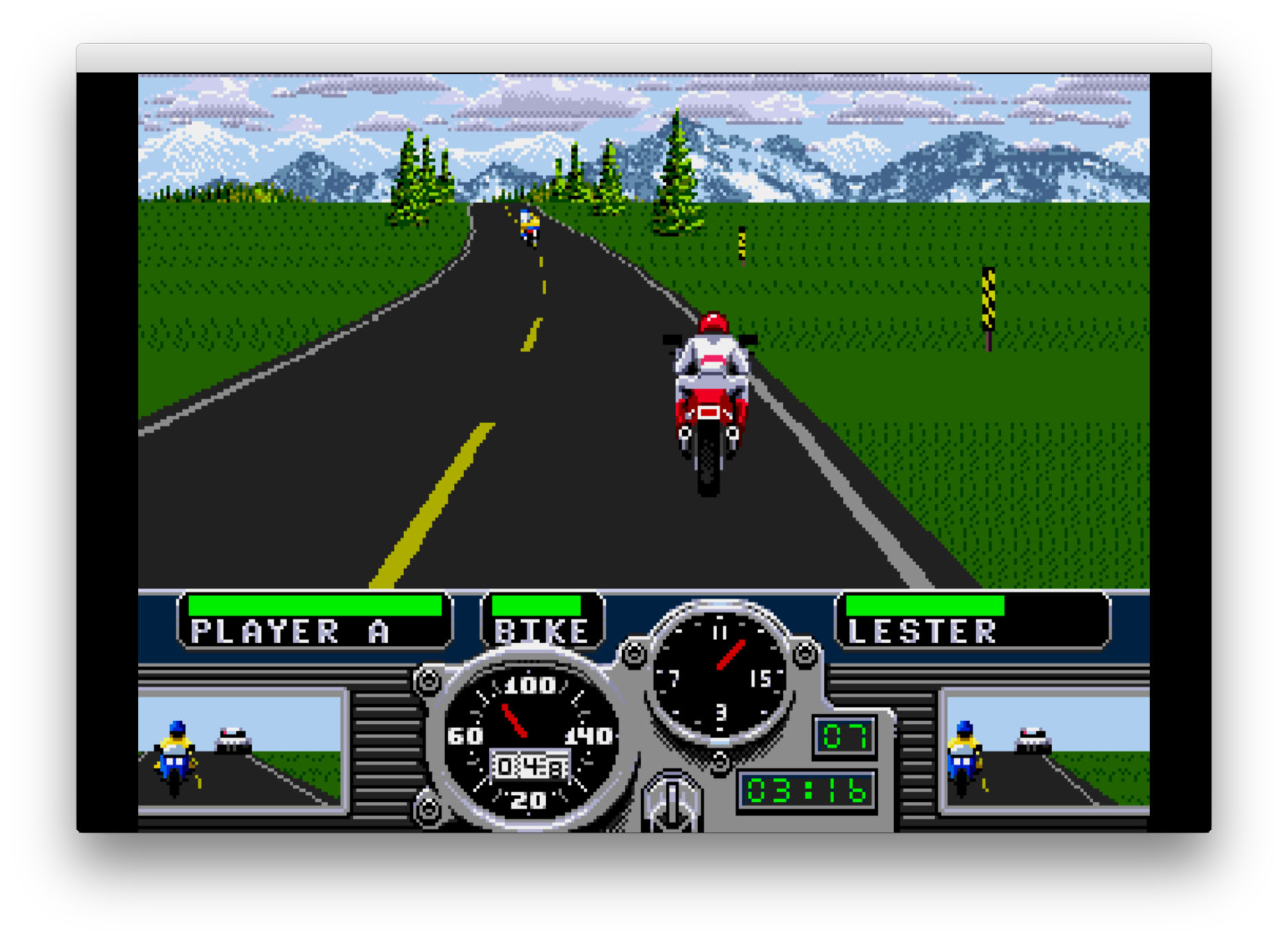 OpenEmu running Road Rage for Genesis