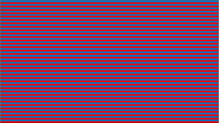 Row interleave polarized 3D display. Odd horizontal rows of pixels are used for one eye, even rows for the other eye. Red and blue are used to indicate left and right eye images.