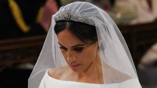 Meghan Markle during their wedding in St George's Chapel