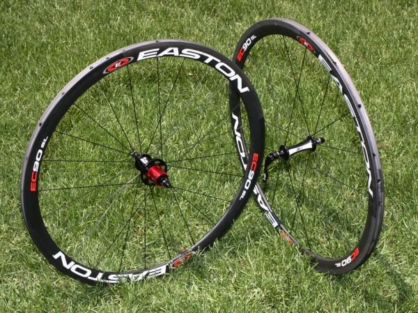 Easton's EC90 SL carbon tubular wheels are lightweight but also reassuringly durable