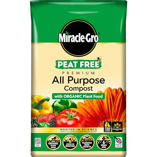 Miracle-Gro Peat Free Premium All Purpose Compost With Organic Plant Food, 40 Litres