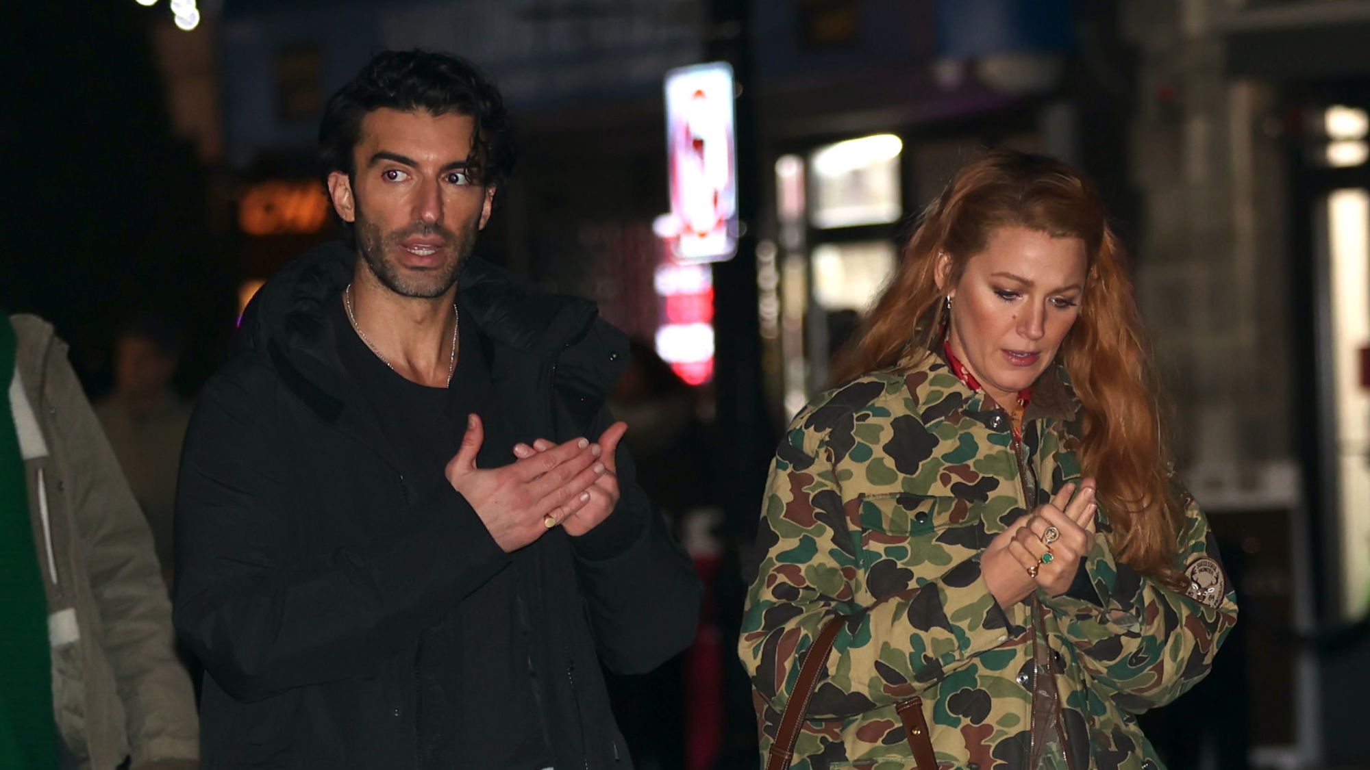 Blake Lively and Justin Baldoni on the set of 'It Ends With Us'
