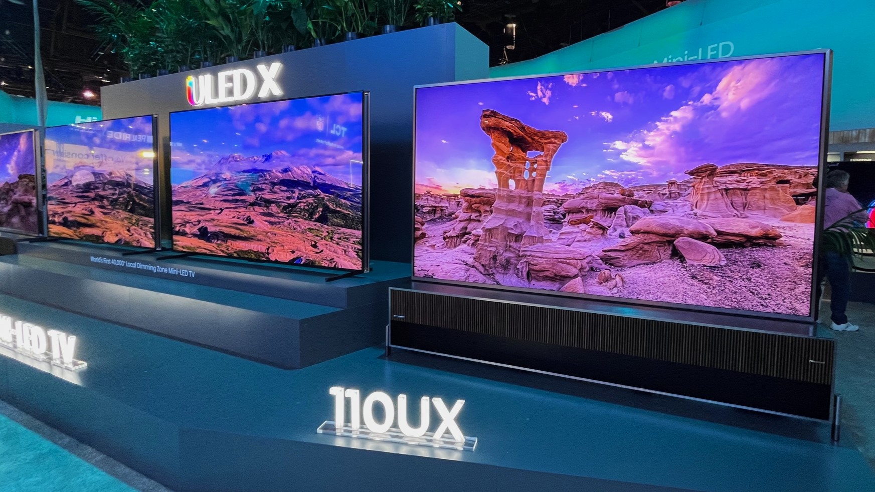Televisores Hisense ULED-X en exhibición en CES