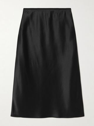 Isaak Silk-Satin Midi Skirt