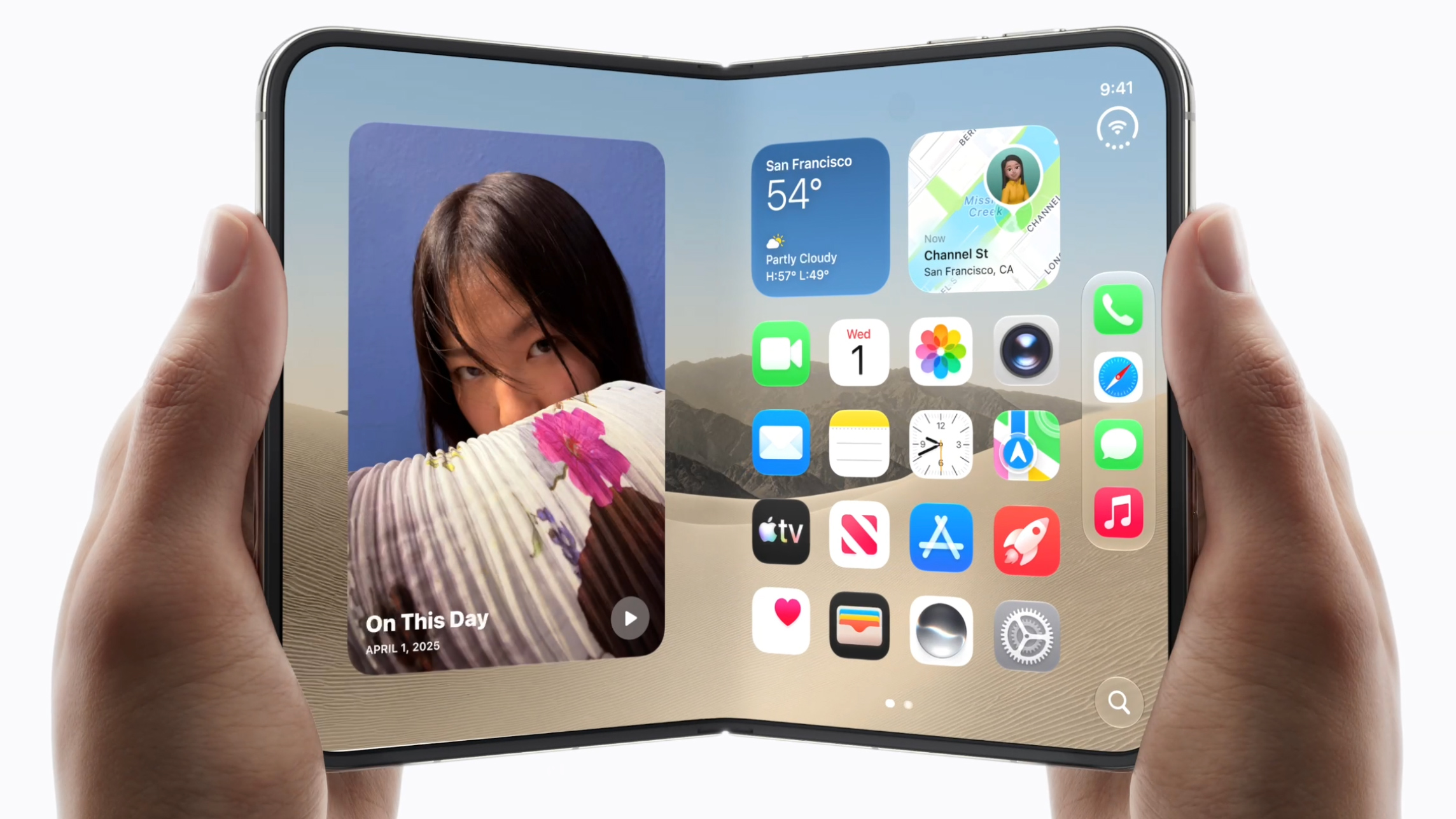 iPhone Duo unfolding in hands