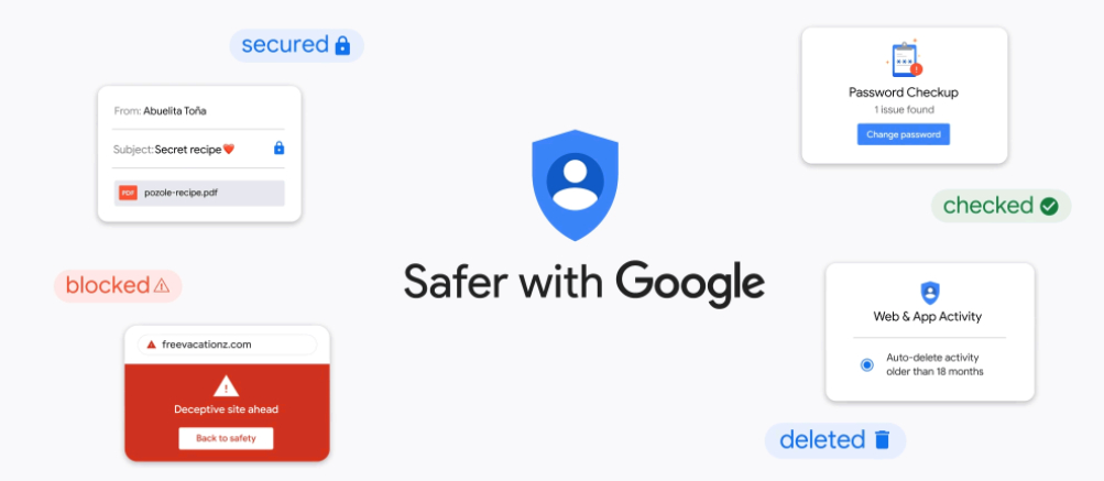 "Safer with Google" post