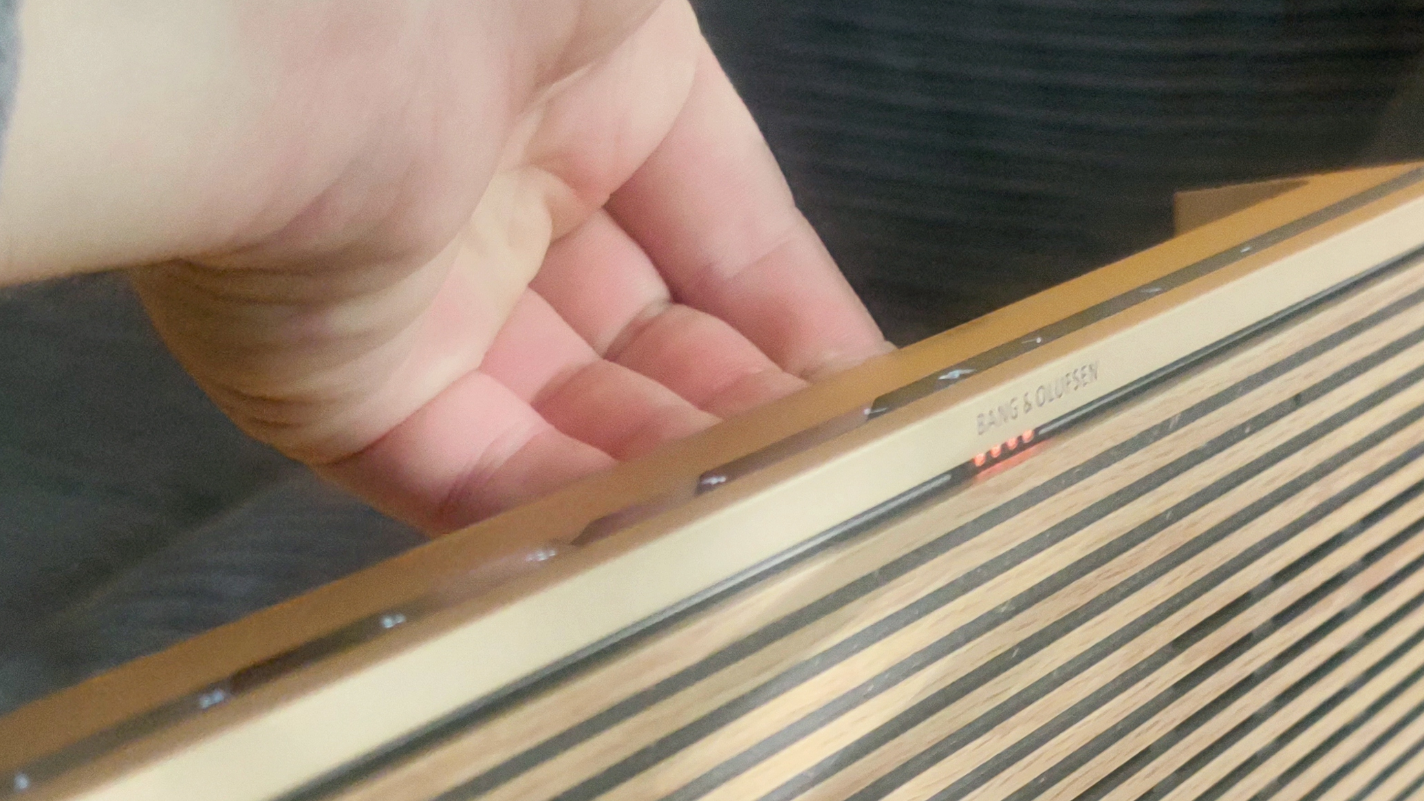 The Bang and Olufsen Beosound Level on a table