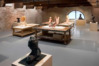 Installation view of ’Plaster Clay Figure’, 2005; ’