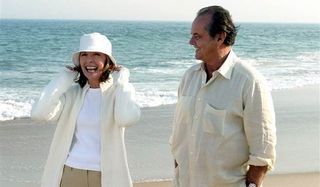 Something's Gotta Give Diane Keaton Jack Nicholson strolling on the beach