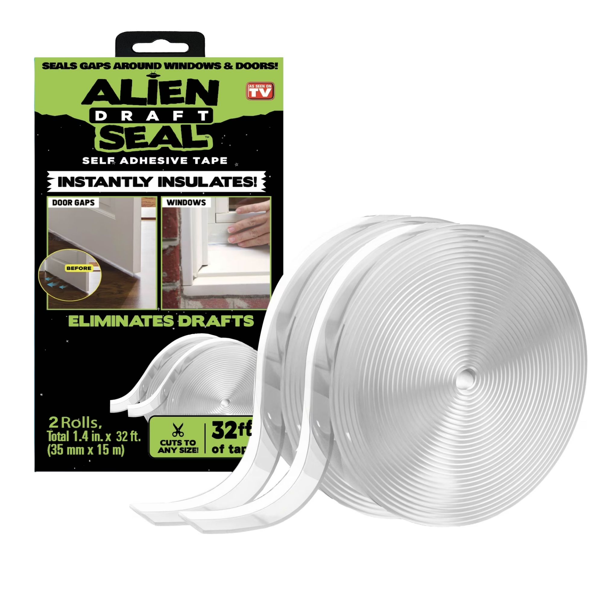 Alien draft seal self-adhesive tape
