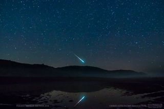 Astrophotographer Stojan Stojanovski captured this photo of a fireball during the Perseid meteor shower in August 2018.