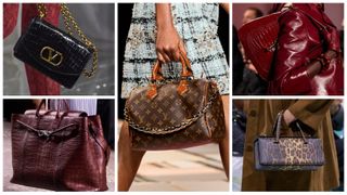 loud luxury handbags on the spring 2025 runways