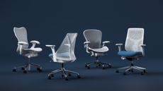 Herman Miller Chairs on Blue background