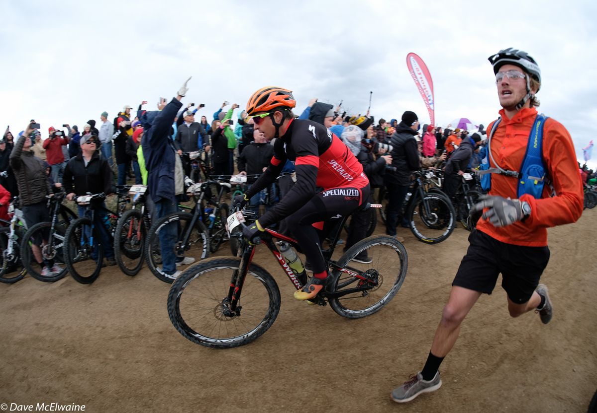 Howard Grotts (Specialized) finished the quarter mile run near the front