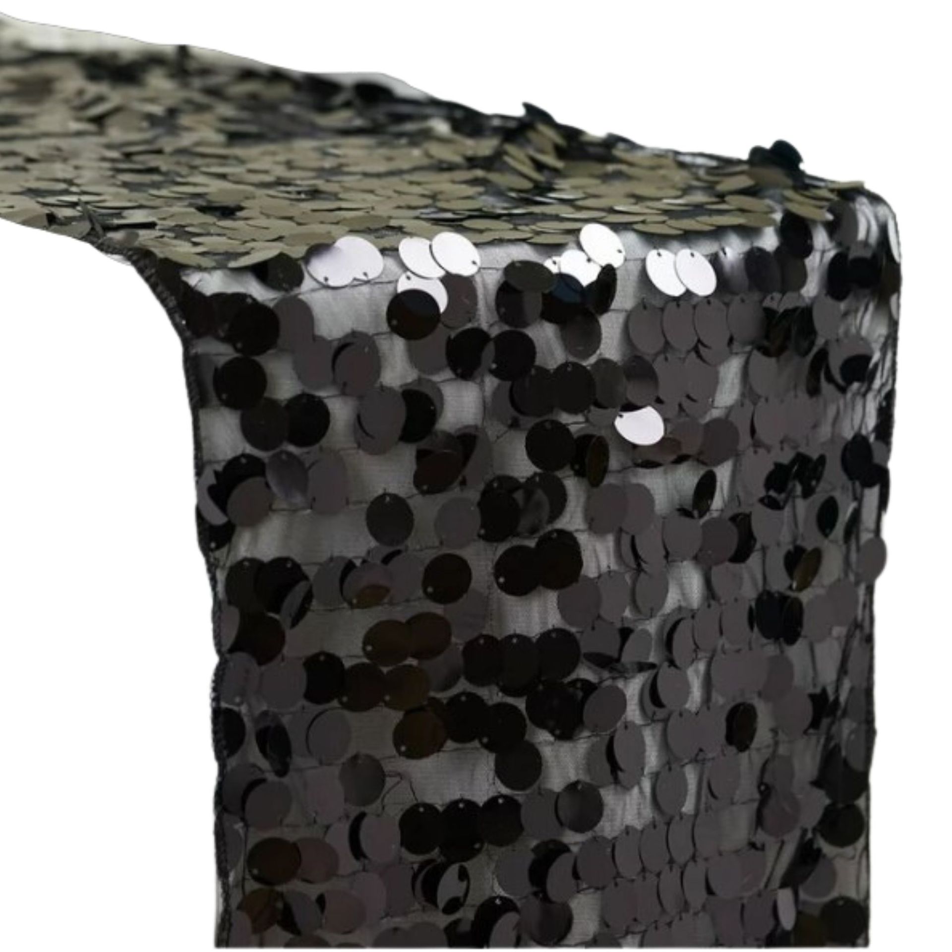 Taplak meja hitam dengan payet