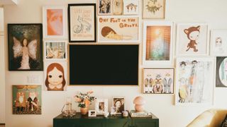 Urban Outfitters wall décor in Iris Apatow's apartment